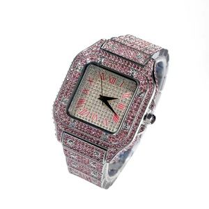 NEW Pink Iced Out Bling Hip Hop Watch. Unisex Includes Gift Box!